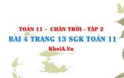 Bài 4 trang 13 Toán 11 Tập 2 Chân trời sáng tạo